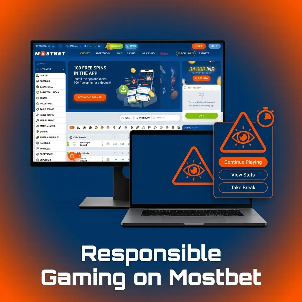 Mostbet responsible gaming tools including deposit limits, self-exclusion, session limits, and underage protection for safe betting